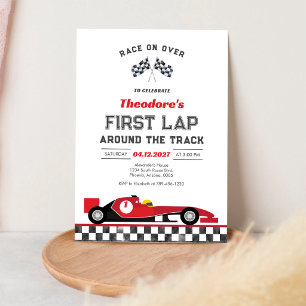 Invitation Premier tour autour de la piste Voiture de course