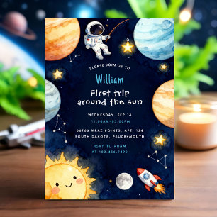 Invitation Premier tour du soleil pour le 1er anniversaire