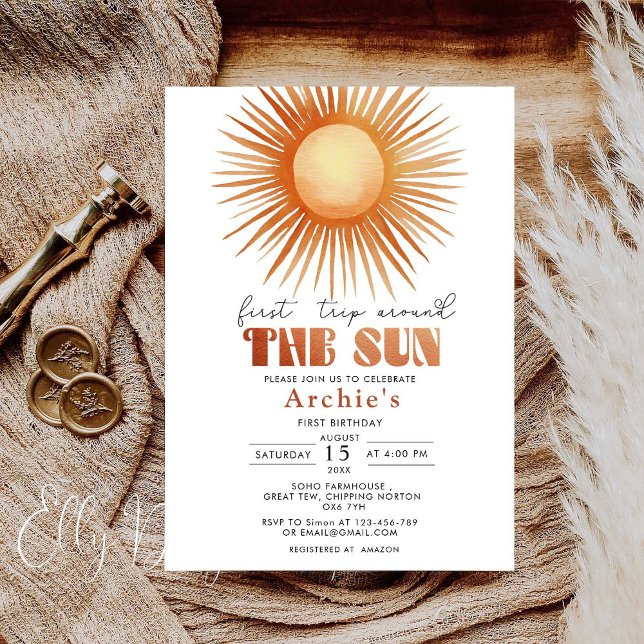 Invitation Premier Voyage Autour Du Boho Soleil (Créateur téléchargé)
