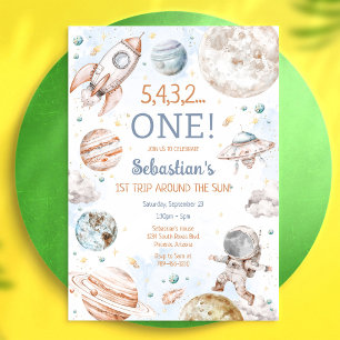 Invitation Premier voyage autour du Soleil 1er anniversaire d
