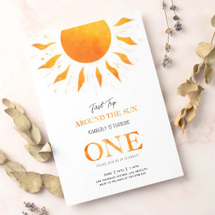Invitation Premier voyage autour du Soleil Boho Soleil 1er an