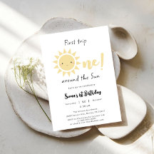 Premier Voyage Autour Du Soleil Mignon 1er Anniver