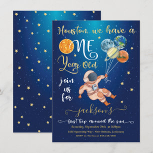 Invitation Premier voyage spatial autour du soleil planètes a