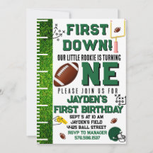 Première année Down football thème garçons fête d'