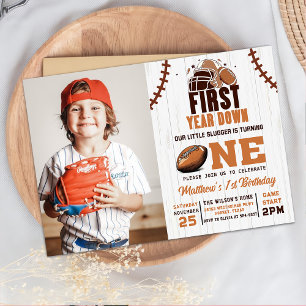 Invitation Première année Football bas 1er anniversaire