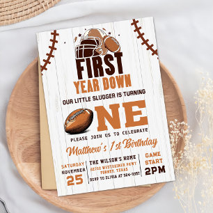 Invitation Première année Football bas 1er anniversaire