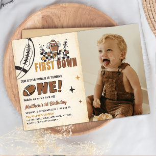 Invitation Première année Football bas 1er anniversaire Photo