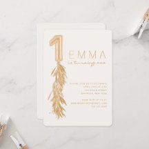 Première Anniversaire Pampas Balloon Garland Invit