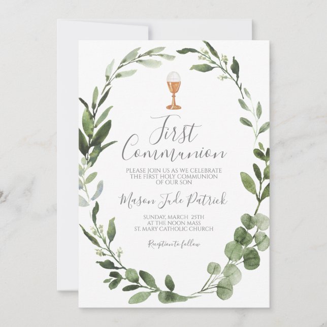 Invitation Première communion (Devant)