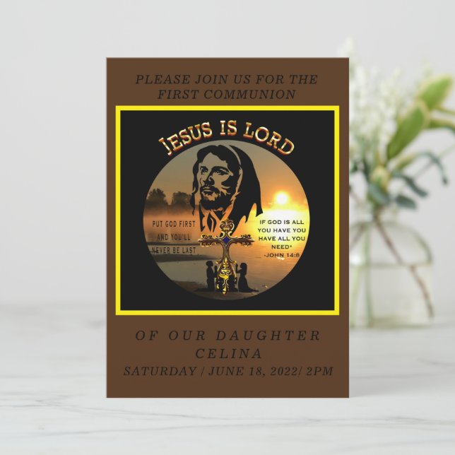 Invitation Première communion (Debout devant)