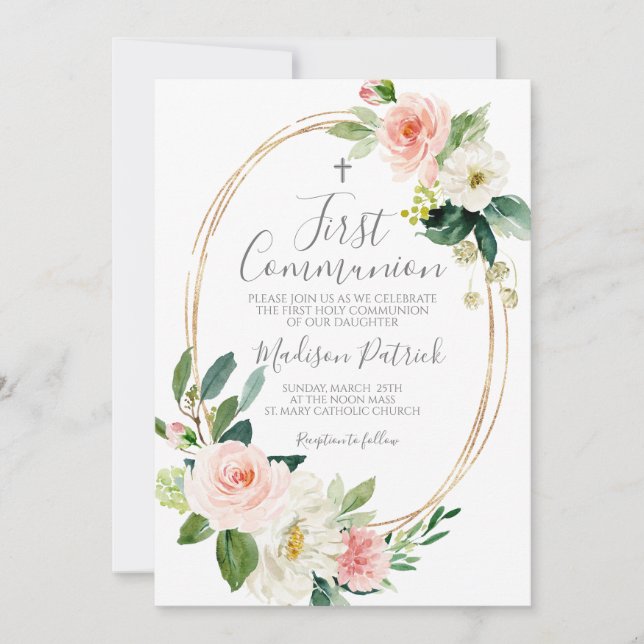 Invitation Première communion (Devant)