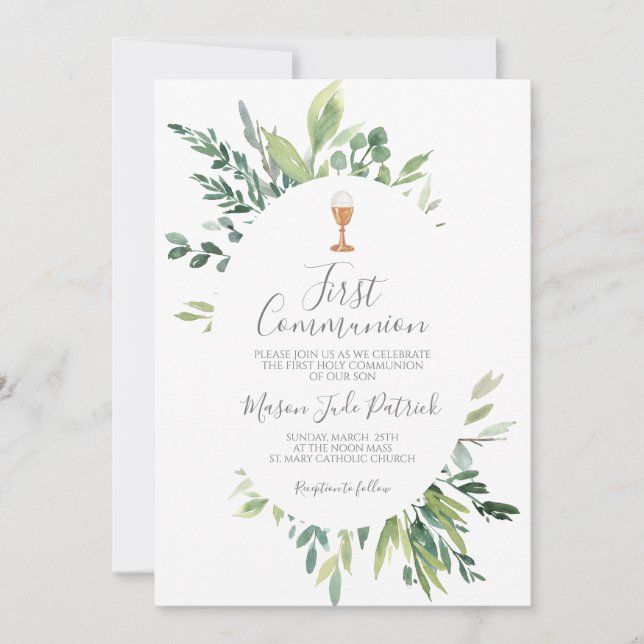Invitation Première communion (Devant)