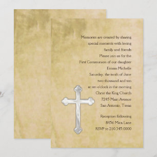 Invitation Première Communion Aquarelle