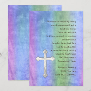Invitation Première Communion Aquarelle