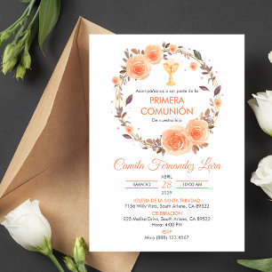 Invitation Première communion de Chalice Primera espagnole
