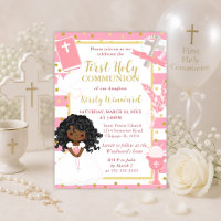 Première communion d'une fille afro-américaine ave