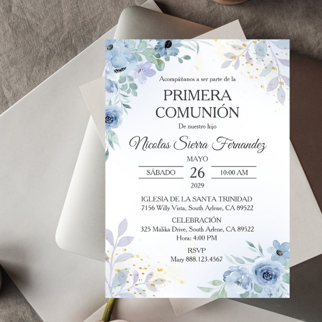 Invitation Première communion espagnole Primera (Créateur téléchargé)