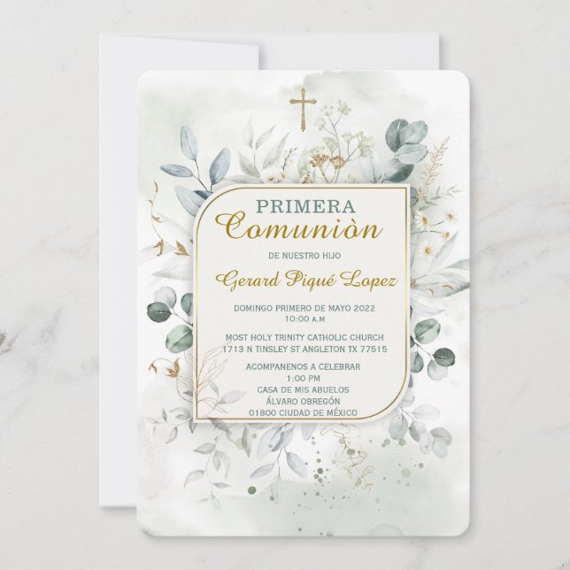 Invitation Première communion imprimable (Devant)