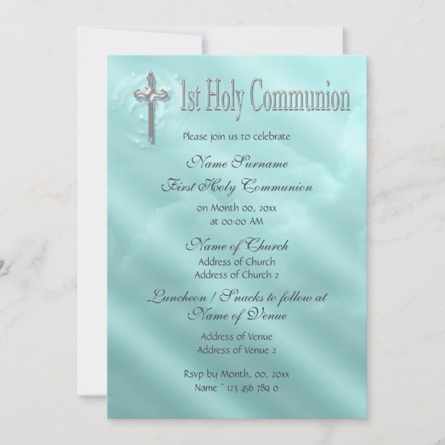 Invitation Première communion sainte (Devant)