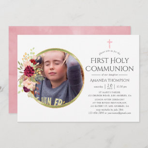 Invitation Première communion sainte de Bourgogne-Marsala et 