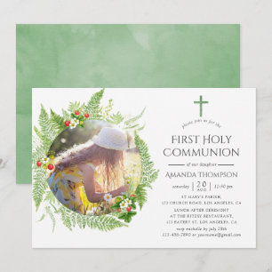 Invitation Première communion verte au pays