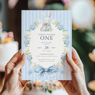 Invitation Première fête d'anniversaire du petit garçon avec 