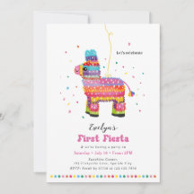 Première Fête de la fille Anniversaire Piñata Invi