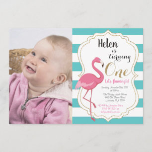 Invitation Première fille d'invitation d'anniversaire de