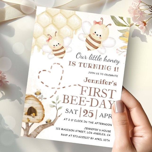 Invitation Première Jour de l'abeille Petit Miel 1ère Jour de (Créateur téléchargé)