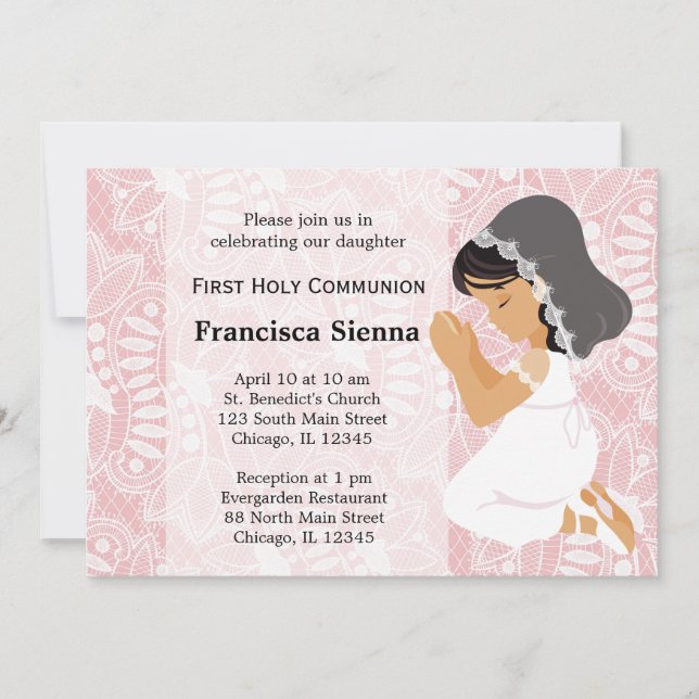 Invitation Première sainte communion (Devant)