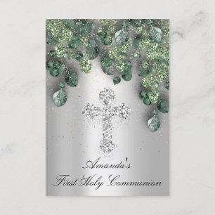 Invitation Première Sainte Communion Babtisme Croix chrétienn