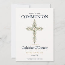 Première Sainte Communion Croix Florale