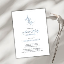 Première sainte communion minimaliste blanche et b