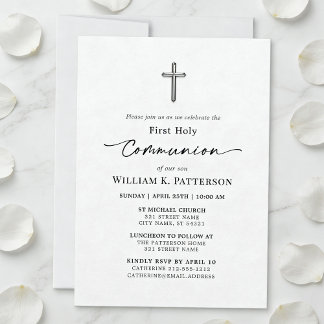 Invitation Première Sainte Communion Moderne Élégante Invitat