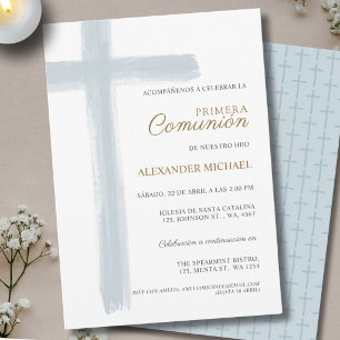 Invitation Première Sainte Communion Primera Comunion Garçon 