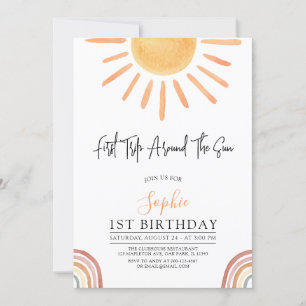 Invitation Première visite autour du soleil 1er anniversaire