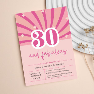 Invitation Premium, 30 et Fabulous Retro Pink