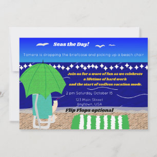 Invitation Prenez la mer pour la retraite