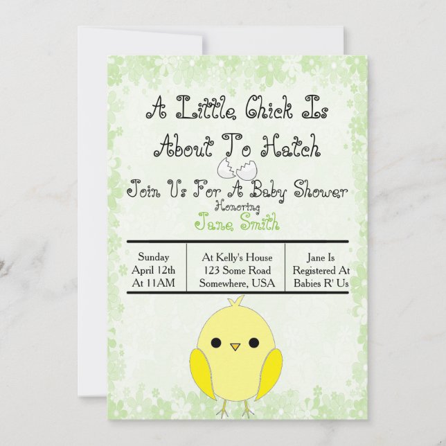 Invitation Préparez pour hacher l'invitation de baby shower (Devant)