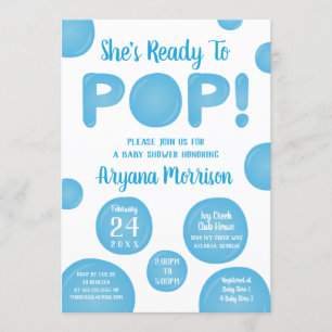 Invitation Préparez pour sauter le baby shower, bleu
