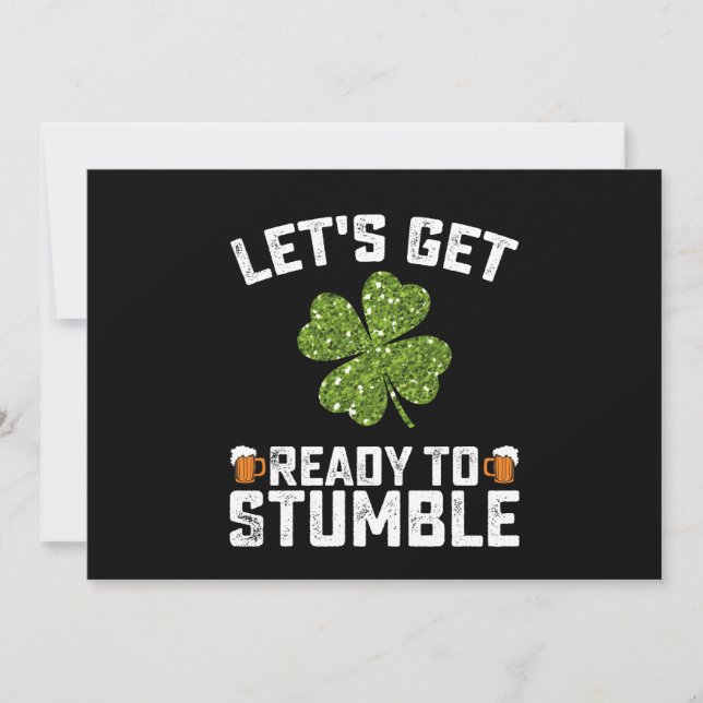 Invitation Préparons-nous à trébucher Funny St Patrick's Day (Devant)