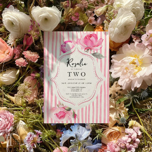 Invitation Preppy Coquette Grandmillenial Girl Birthday