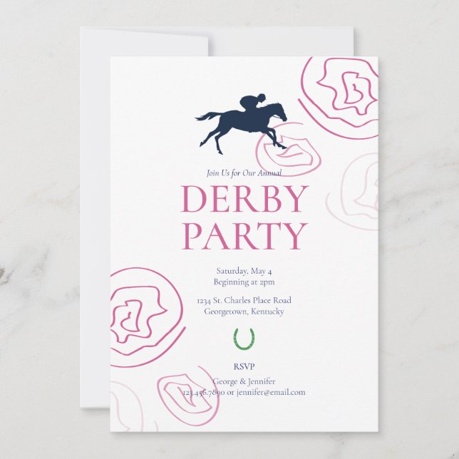 Invitation Preppy Derby Party (Devant)