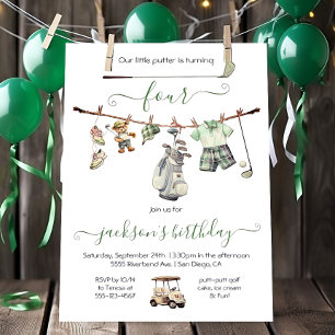 Invitation Preppy Golf Boy fête d'anniversaire