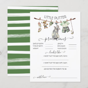 Invitation Preppy Golf Clothesline Baby Predictions Jeu