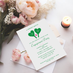 Invitation Preppy Green et Pickleball rose