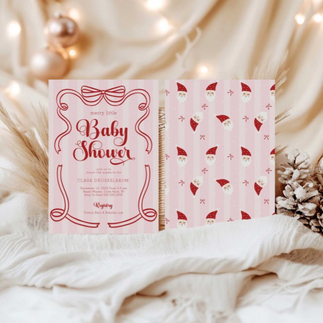 Invitation Preppy Loveshack Merry Little Baby shower (Créateur téléchargé)