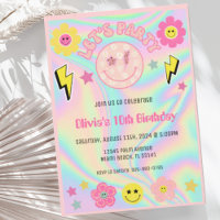 Preppy Pastel rose Y2K Joyeux fête du visage Anniv