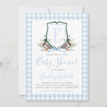 Préppy Southern Blue Boy Duck Baby shower