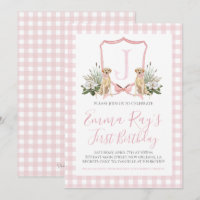 Preppy Southern Rose Girl Chien premier anniversai